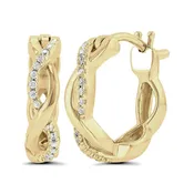 .05ctw Diamond Infinity Hoop Earrings