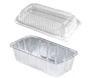 1 1/2 lb. Aluminum Foil Loaf Pan w/Dome Lid  50/PK