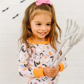 A Little Bit Batty Long Pajamas - Pink