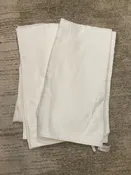 2 Panels White Cotton Draperies/Curtains