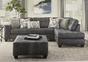 Albany 2127 Crow Pewter 2-Piece Sectional with Right Chaise