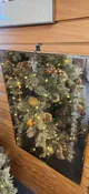 Antique Chinese Rose Mirrror Old Grocery Store as is 21 x 29