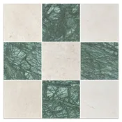 Alba Nova 4" x 4" Honed & Notte Verde 4" x 4" Honed Checkerboard Board