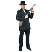 1920's Gangster - Mobster - Al Capone - Black/Red - Costume - Men - Large