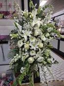 Elegant Reflection Standing Spray — Maria's Uncorked Wine Tasting Room & Florist - Marshall Flower Delivery - Wine Bar