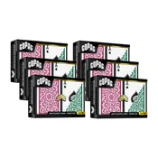 Copag 1546 100% Plastic Playing Cards - Poker Size (Standard) Regular Index Burgundy/Green Double Deck Set