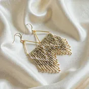 Millie Triangle Beaded Earring Rattlesnake | My Saving Grace Boutique