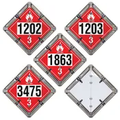 4 Page Fuel Ident-O-Flip® Class 3 UN1202 Class 3 UN1203 Class 3 UN1863 Class 3 UN3475 Page Flip Placard System