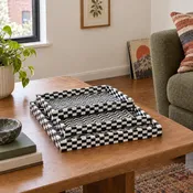 Black & White Geometric Resin Tray