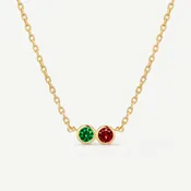 Amy Two Birthstone Necklace