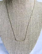 White Topaz Bar Necklace