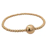 3mm and 10mm Lentil Gold Filled Bracelet