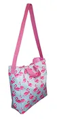 101 Beach - Flamingo 2 In 1 Cross-Over Large Tote Bag - Custom Embroidery (Pink Flamingo)