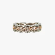 14KT White and Rose Gold 0.75CTW Earth Mined Diamond Infinity Ring
