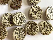 Antique Silver Oak Leaf Buttons