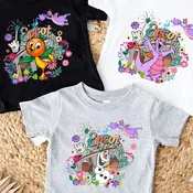 2024 Epcot Flower and Garden Festival Shirt, Purple Dragon Figment, Olaf Shirt, Orange Bird