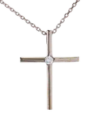 14K Yellow Gold Diamond Cross SKU: 55715