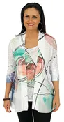 Impulse California Geo Sketch Printed Cardigan Set