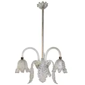 3-Arm Clear Murano Lantern