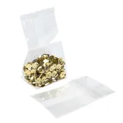 2" x 1 1/2" x 3 3/4" Premium Eco Clear Flat Bottom Gusset Bags (100 Pieces) [TB312] - DISCONTINUED