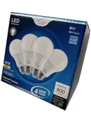 4 PACK 3000K EURI EA19-6000e-4 A19 Dimmable 9w LED 60w Replacement 800 LM