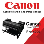 CANON imagePROGRAF PRO-4000 Service Manual and Parts Manual
