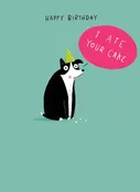 ATE YOUR CAKE BIRTHDAY GREETING CARD 4.5 x 6.25"