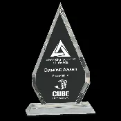 10″ Crystal Diamond on Clear Pedestal Base (1 Day Rush)
