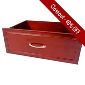 10 inch Deep Solid Wood Drawer Modern - Red Mahogany - Closeout