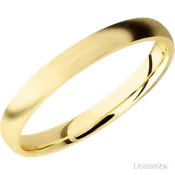 3 mm wide Domed 14K Yellow Gold band.