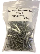 #10 x 3" Pan Head Sheet Metal Screw, Tap Point, Sq Dr, 18-8SS