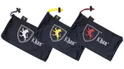 Black Microfiber KHAN Soft Pouches with Plastic Draw String Stoppers
