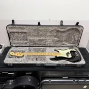Used Fender American Professional V 5-String Electric Precision Bass Guitar Black Maple Neck with Case 2016