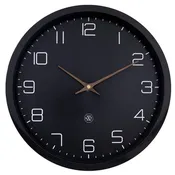 12" NeXtime 'ECO' Paper & Bioplastic Black Wall Clock