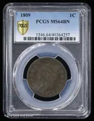 1809 1C Classic Head Large Cent PCGS MS64BN Top Pop