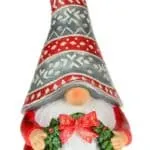 9" Gnome with red/gray hat - Bethany Housewares
