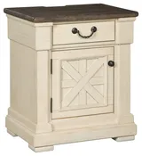 Bolanburg - Antique White / Brown - One Drawer Night Stand