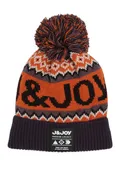 Bonnet garçon bleu et rouge avec logo J&JOY