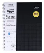 Large Monthly/Weekly Black Planner (Oct26-Dec27)