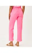 27" Amiko High Rise Linen Pant - Cherry Blossom Pink