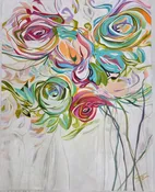 "Artistic Flourish IV" by Patricia Chute 60"x 48" — Framing Wholesalers, Inc.