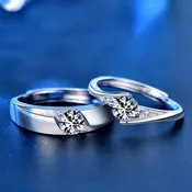 0.5 Carat CZ Couple Ring — 925 Sterling Silver | Le’Var