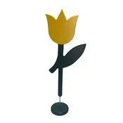 21" Garden Stake With Poly and Aluminum: Tulip, Daisy,(Ect)