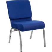 Church Chair Blue  (Extra Wide &amp; Thick Seat)