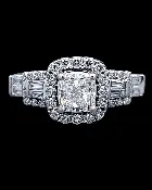 1.20 Carat Cushion Cut Natural Diamond Engagement Ring 14K White Gold GIA