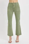Risen Patch Pocket Ankle Flare Jeans