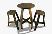 26” Round Table Set With Flat Stool