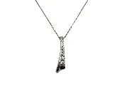 14k White Gold Diamond Pendant Necklace - .5 Carats, 18" Chain - HOUSEWARE THRIFT STORE