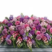 Lavender Tribute Casket Spray