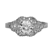 Antique 1.17 Carats Old European Cut Diamond Engagement Ring